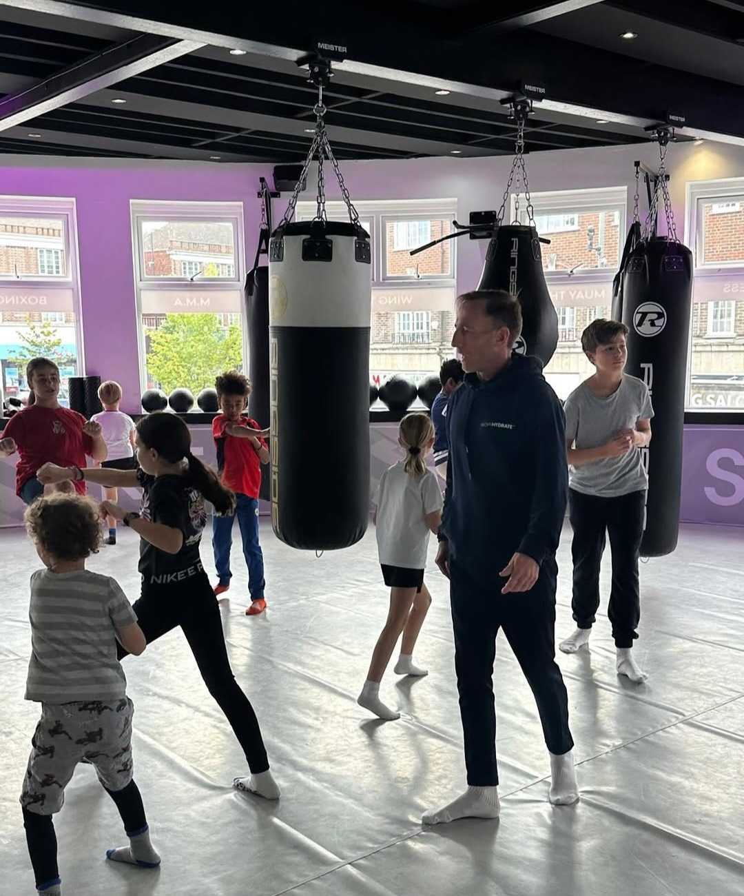 Kids Muay Thai training with Coach Matt Doran Beckenham South London