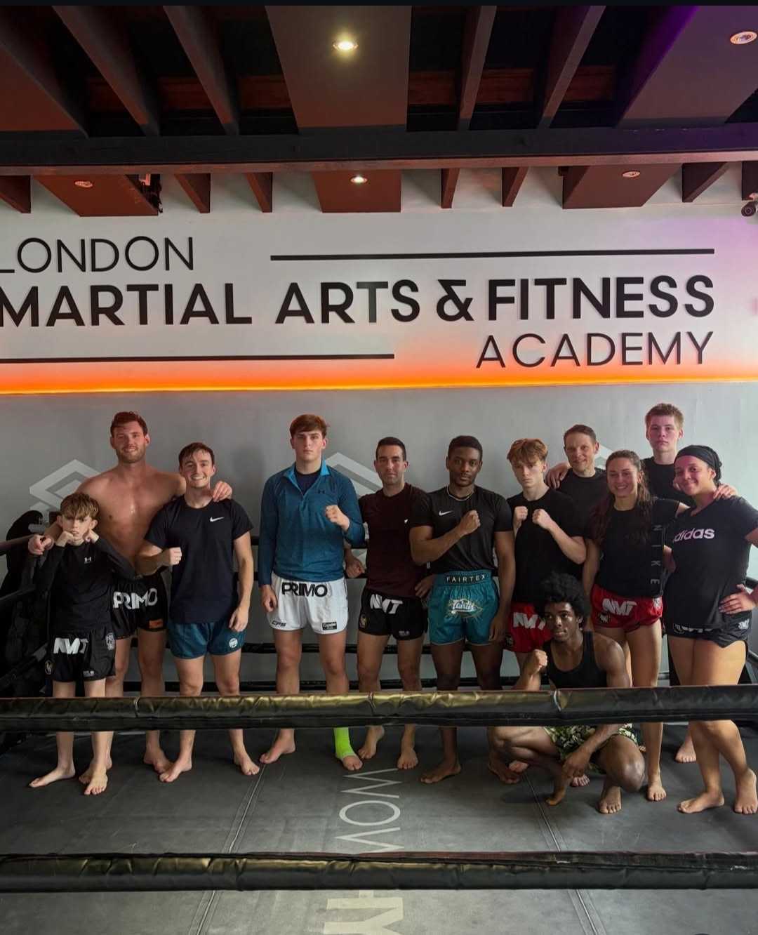 Nolan Muay Thai team ring training Beckenham near Bromley
